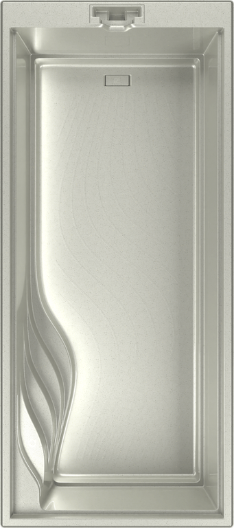 Keramisch zwembad Single 78 in witte gelcoat uitvoering