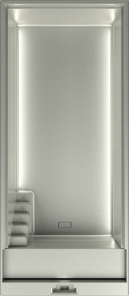 Keramisch zwembad Linear 85 in witte gelcoat uitvoering