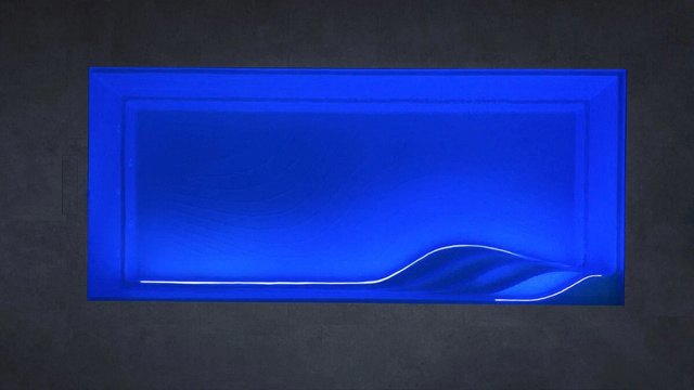 Keramisch zwembad met blauwe geintegreerde LED-verlichting