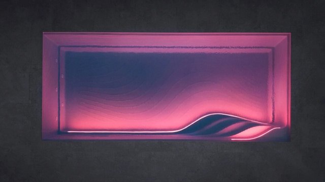 Keramisch zwembad met roze geintegreerde LED-verlichting